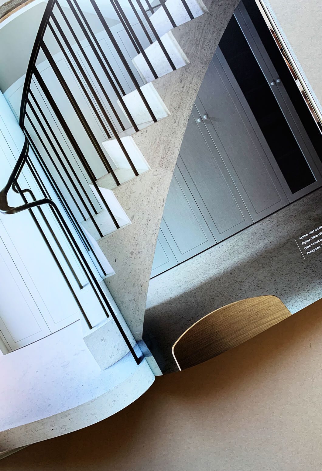 Staircase shot from luxury book design