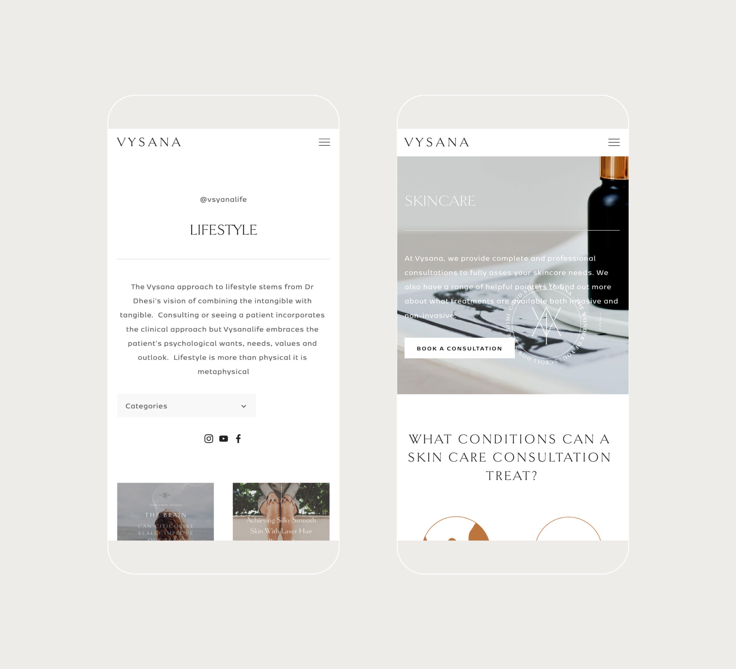 responsive website design for Vysana