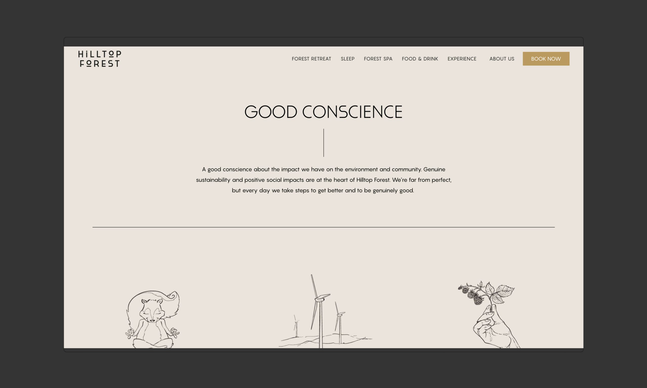 Luxury retreat website design