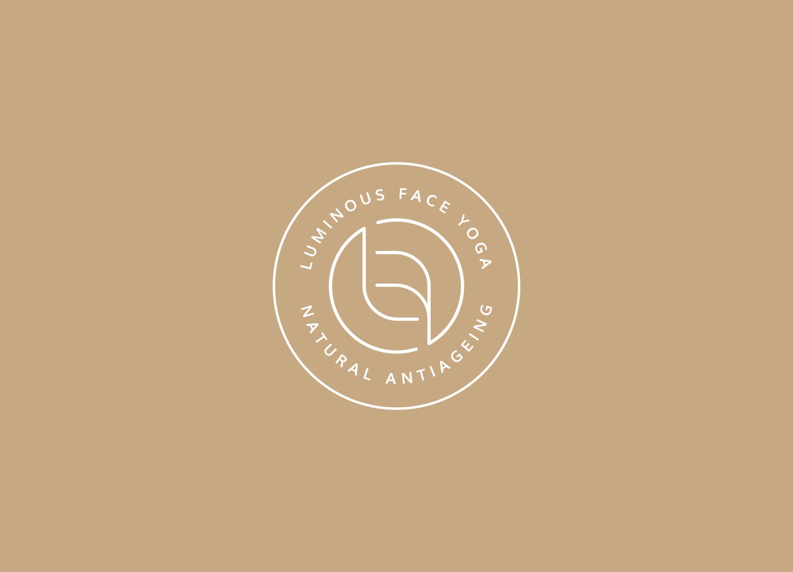 Face yoga logo in circle