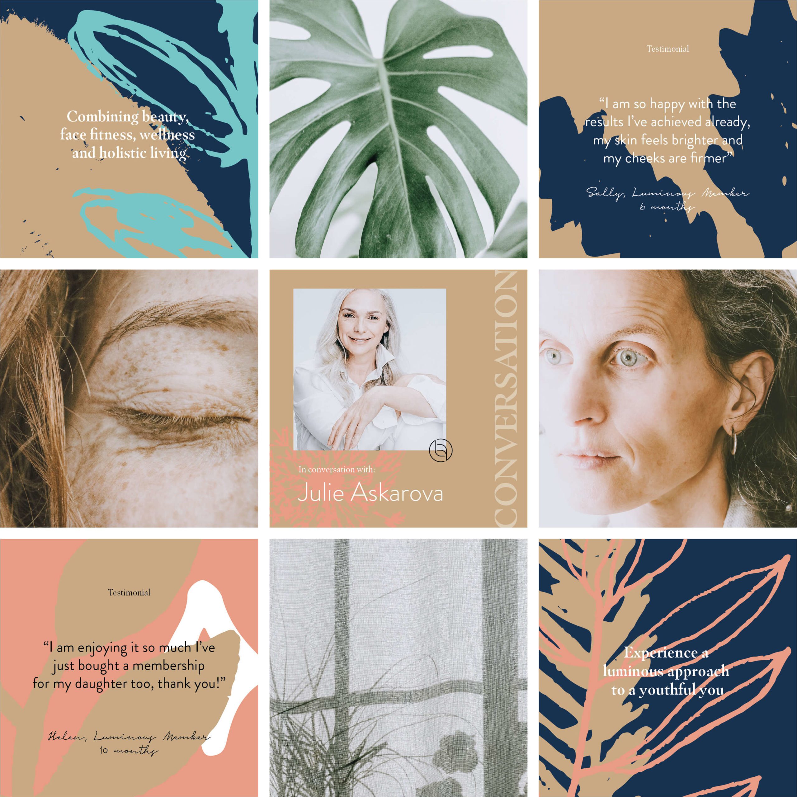 Social media templates for brand identity