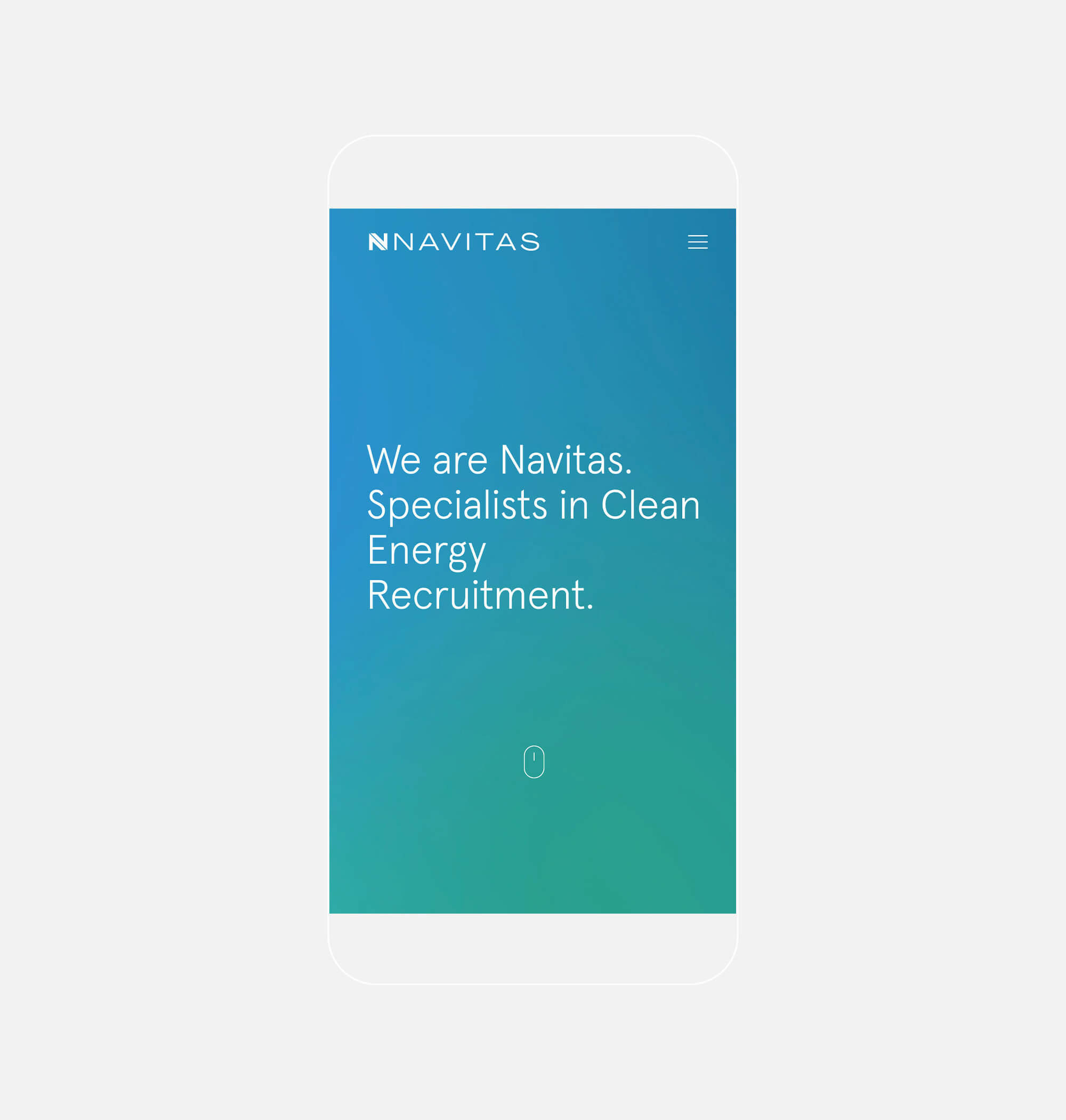 Mobile website design for recruitment company identity