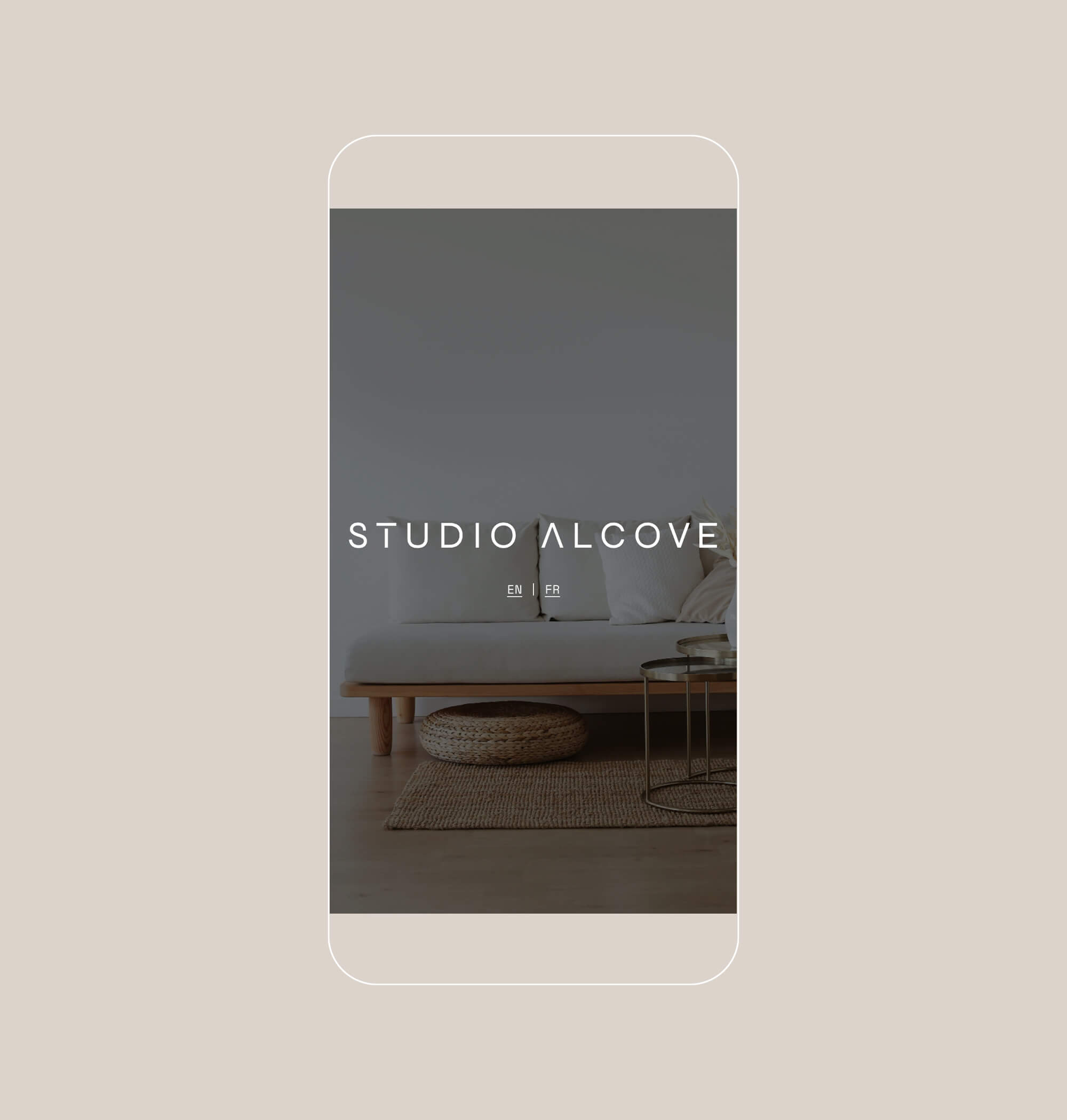 Responsive mobile website design for interior design brand
