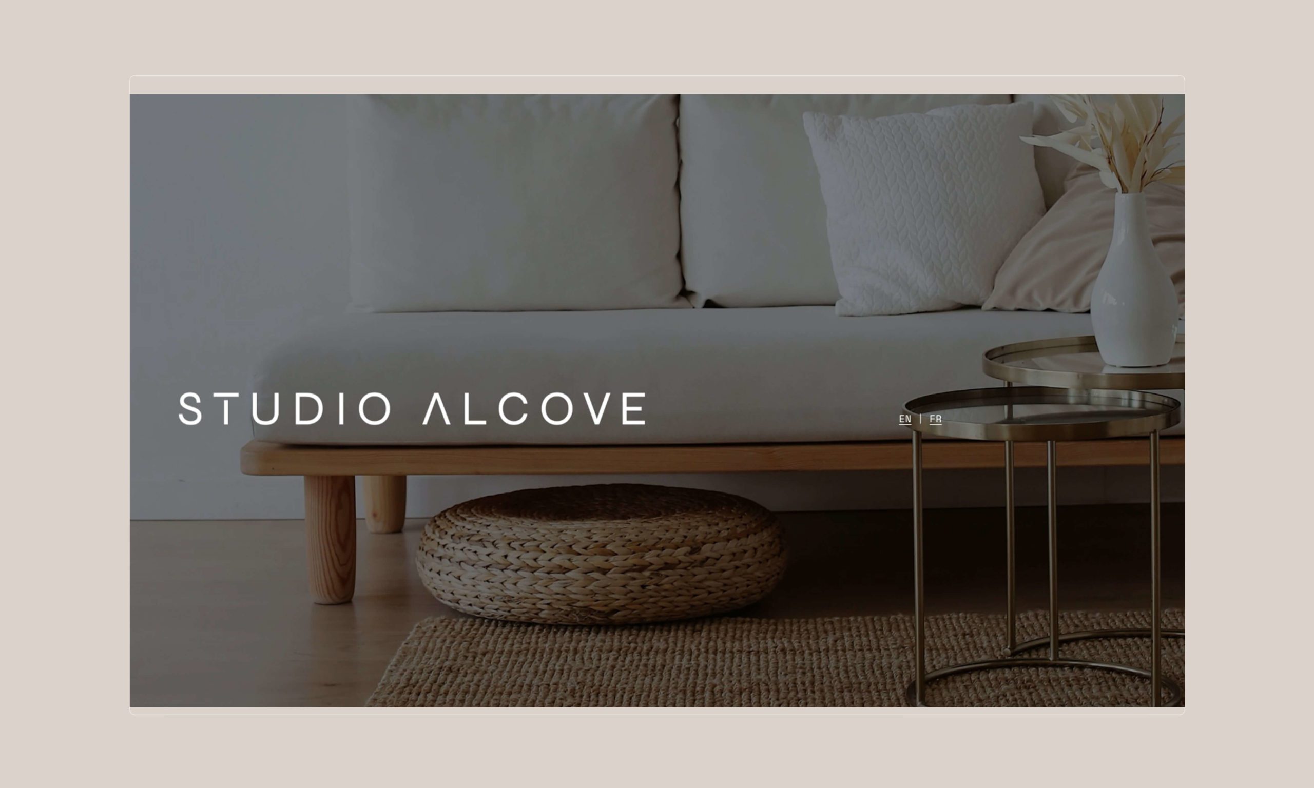 Website design for interior design brand