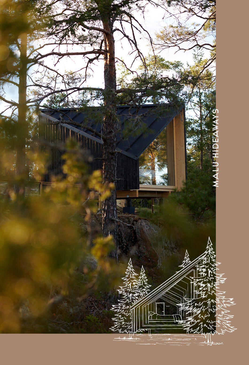 Brand layout example for retreat advertising