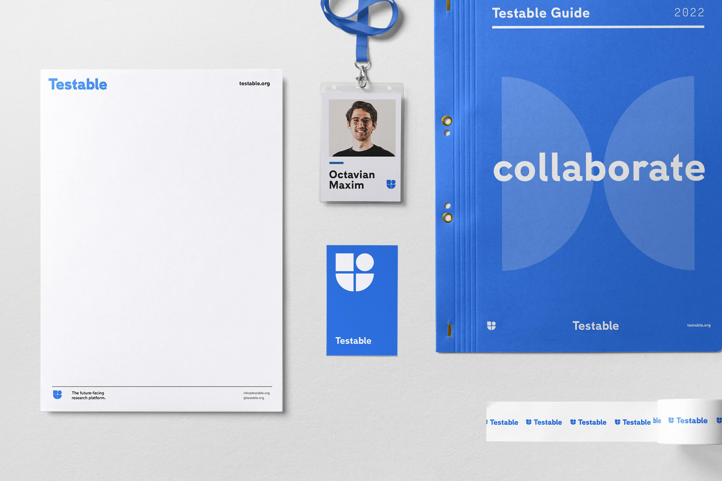 Stationery design for software platform brand
